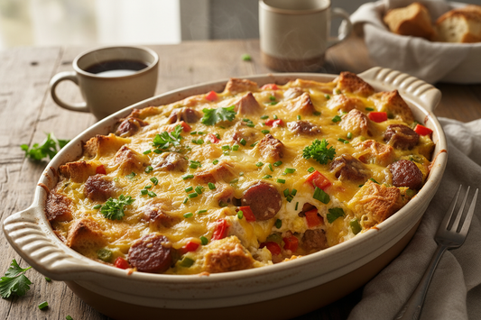 Mountain Morning Feast: One-Pan Breakfast Bake in Your PortaBaker DuoFire